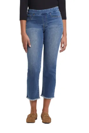 Tribal Audrey Pull On Straight Crop Jeans