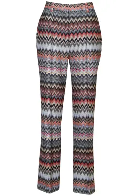 Trousers Dark Tones Zigzag