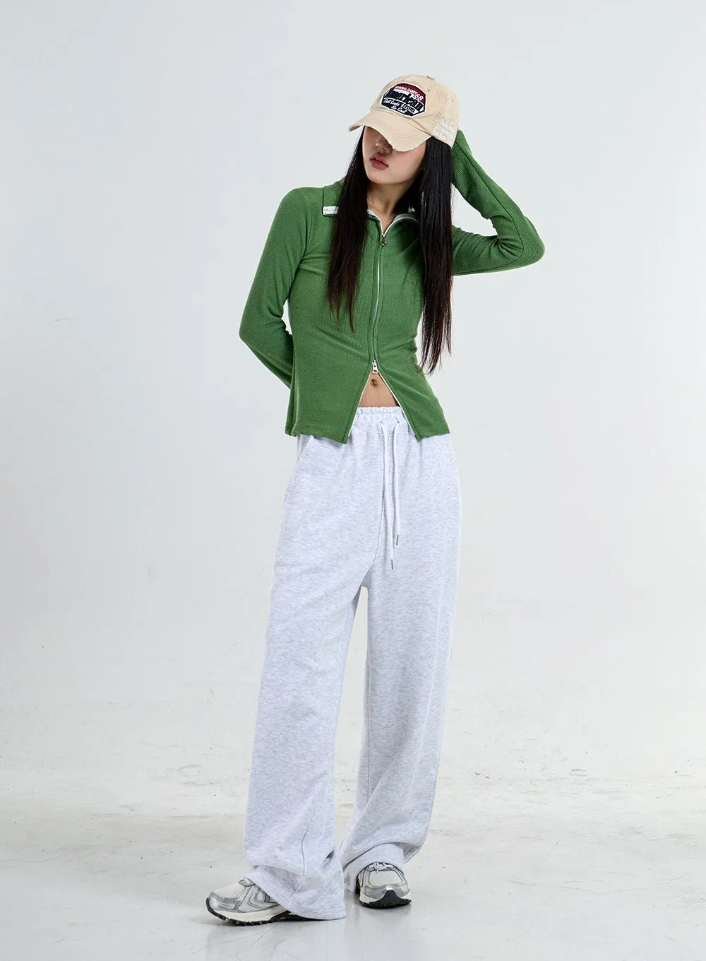 Two Side Straps Wide Track Pants Unisex CO05