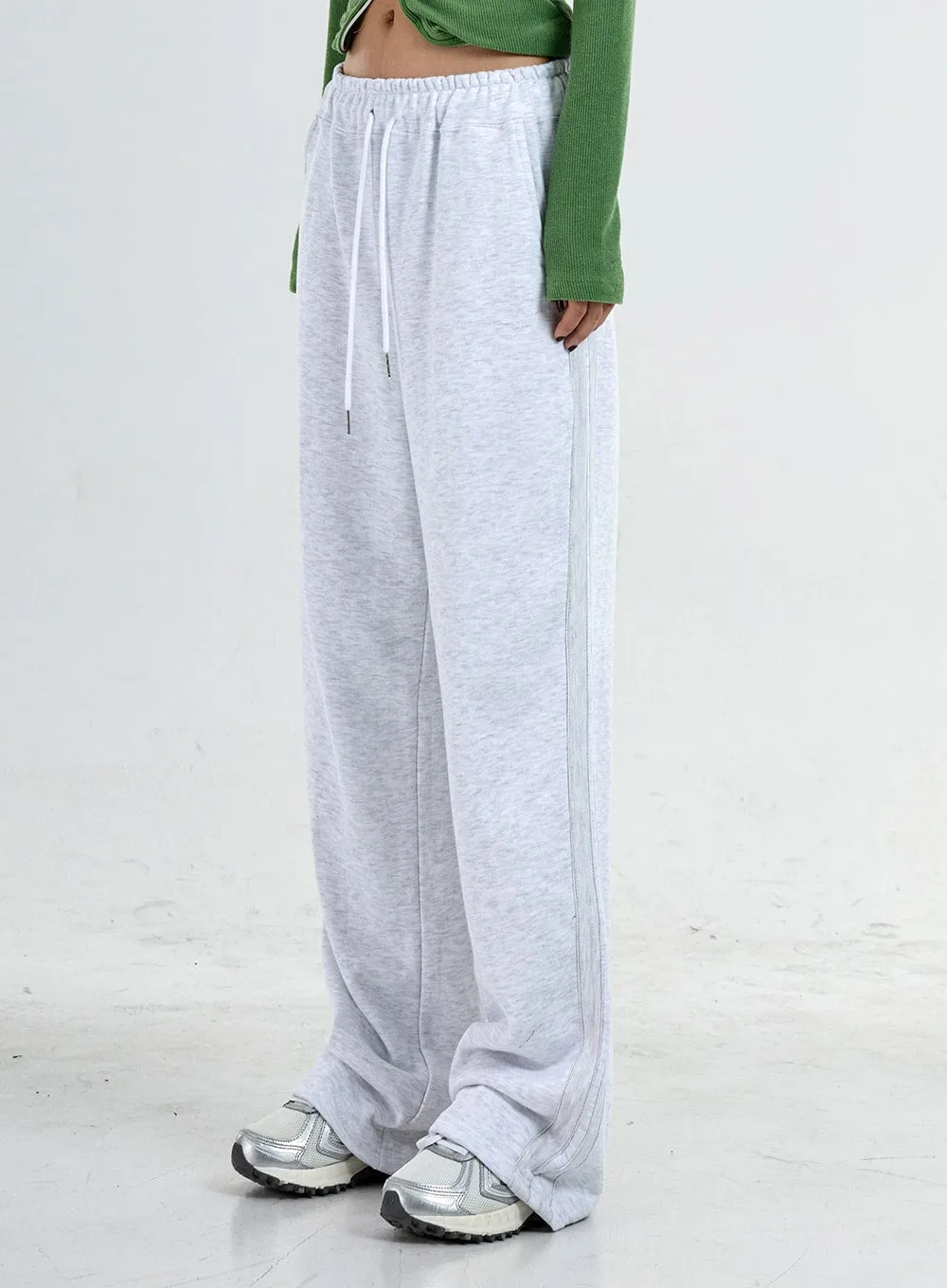 Two Side Straps Wide Track Pants Unisex CO05