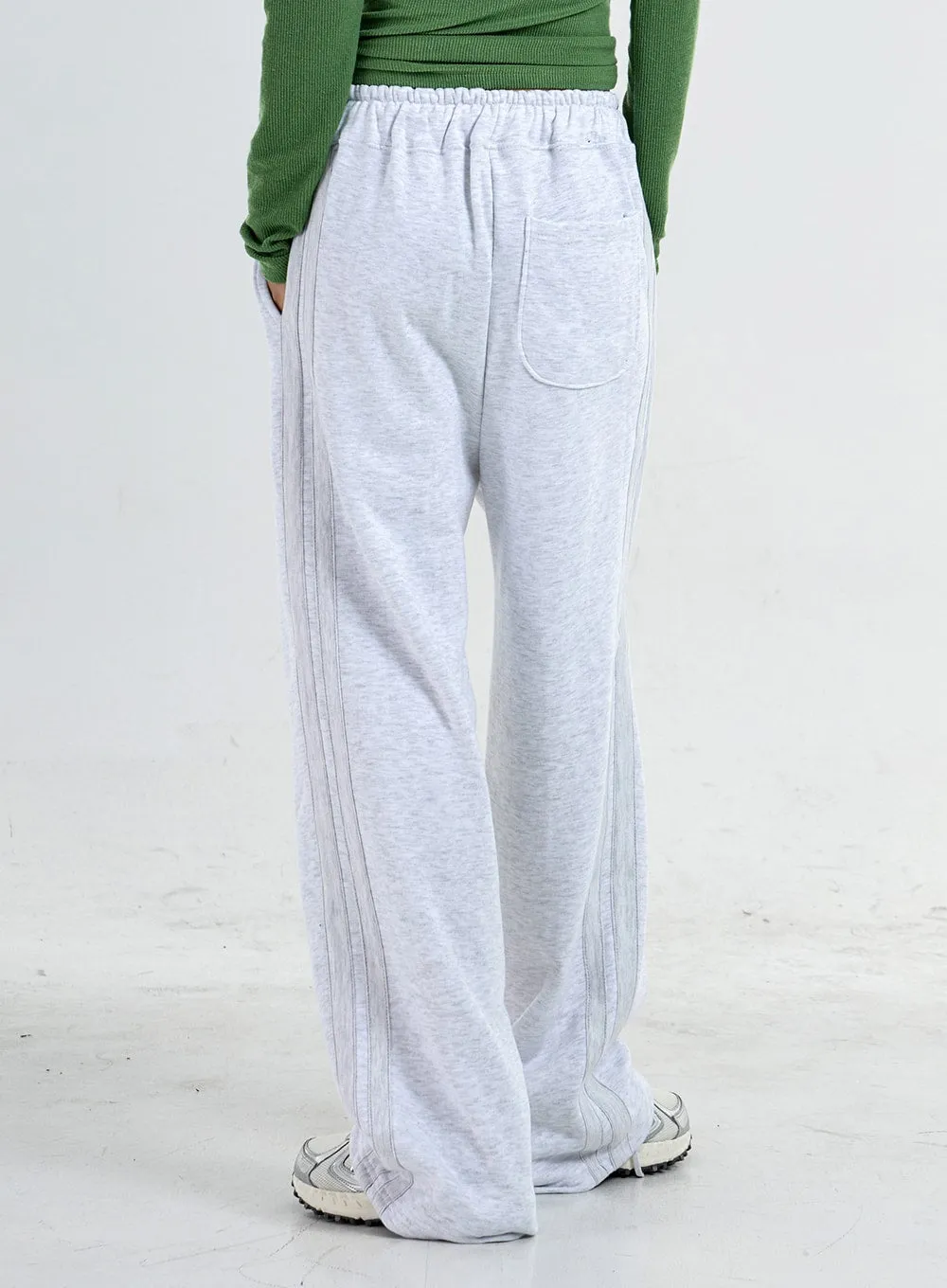 Two Side Straps Wide Track Pants Unisex CO05